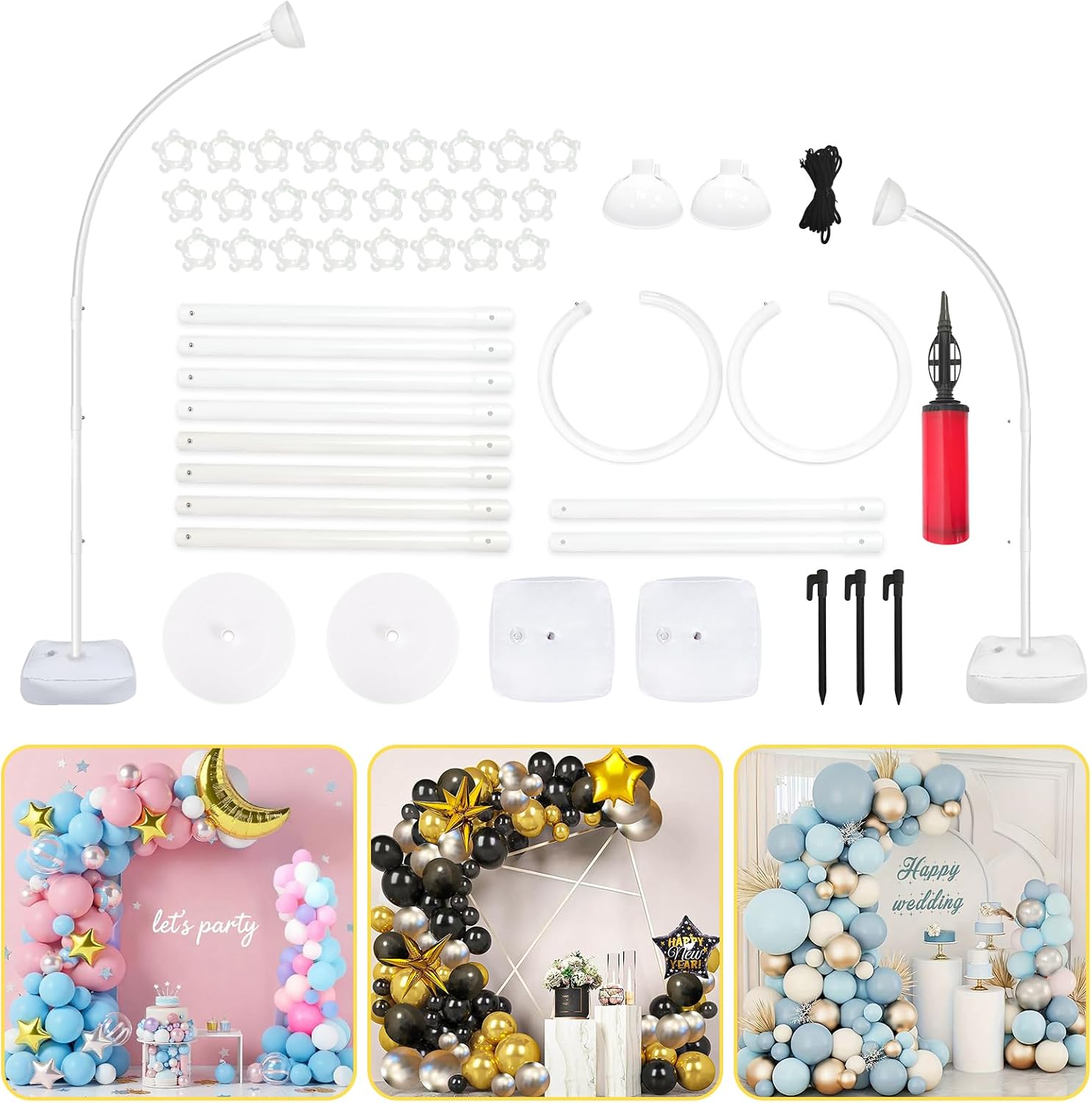 Balloon Arch Kit - AerWo [verbeterde versie] ballonboogset, 8,2 ft