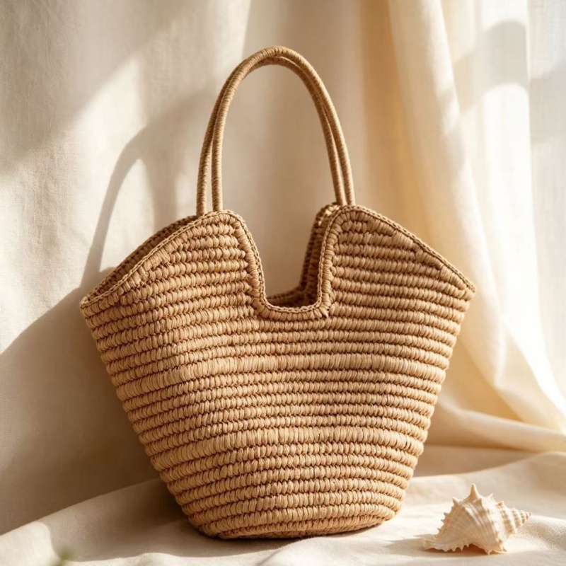 Paper Straw Color - Franse stijl effen kleur stro geweven