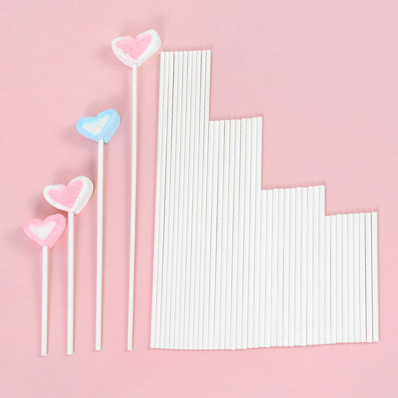 Cotton Candy Cone - 100 stks Effen Kern Wit Papier