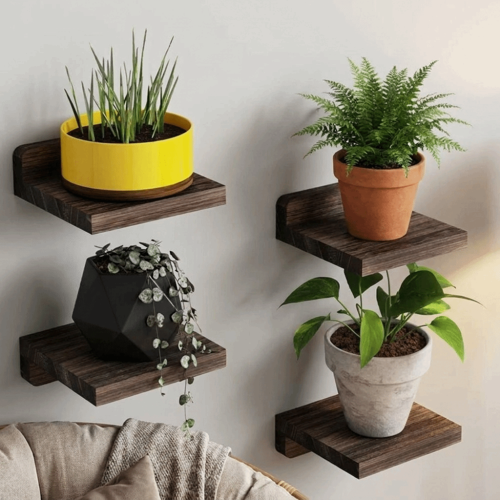 4 STKS Houten kleine zwevende  - Flower Wall Panel recensie en prijs