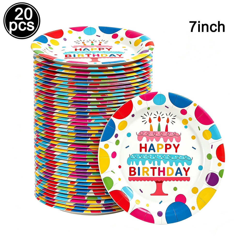 Kleurrijk Polka Dot Happy Birt - Paper Straw Color recensie en prijs