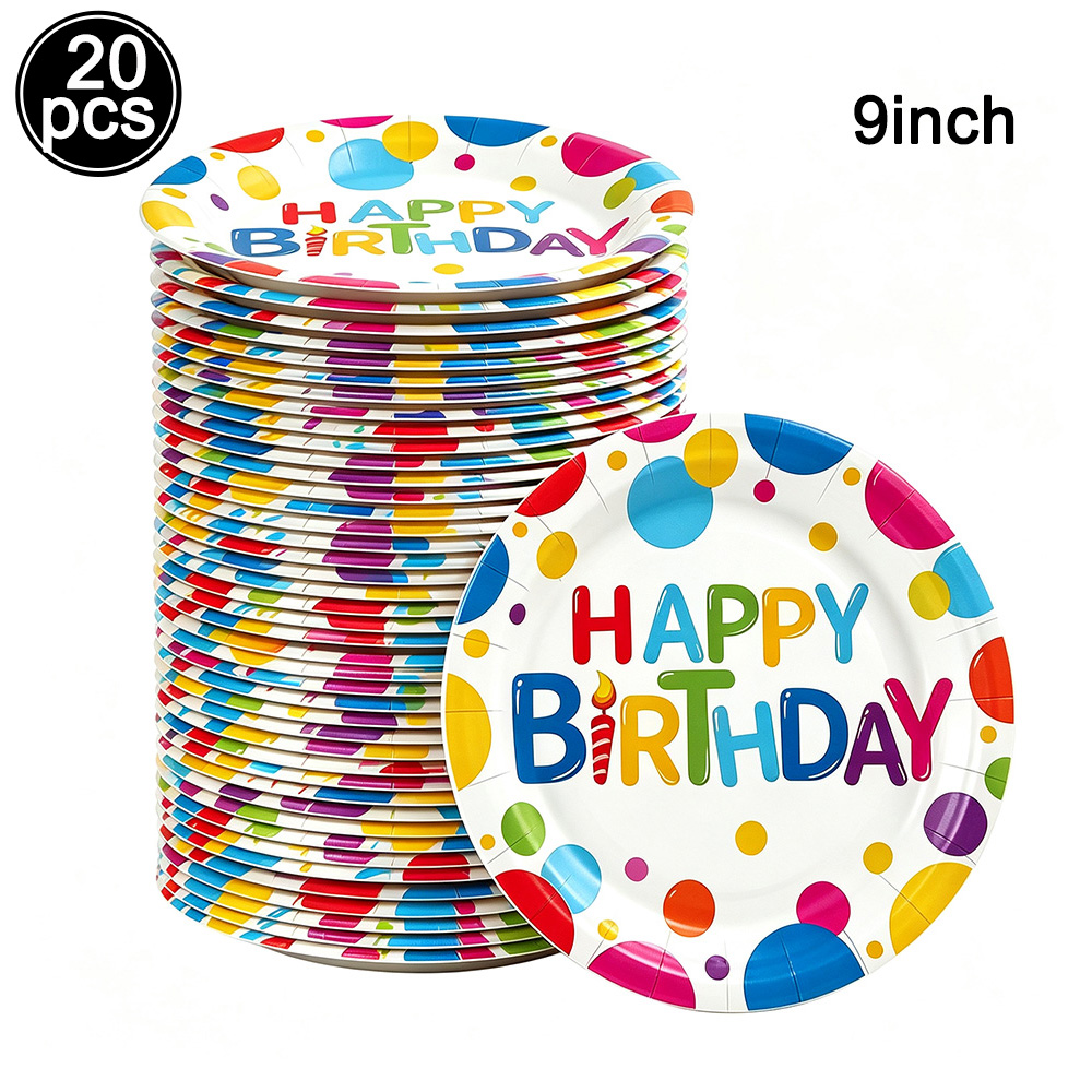 Kleurrijk Polka Dot Happy Birt - Paper Straw Color recensie en prijs