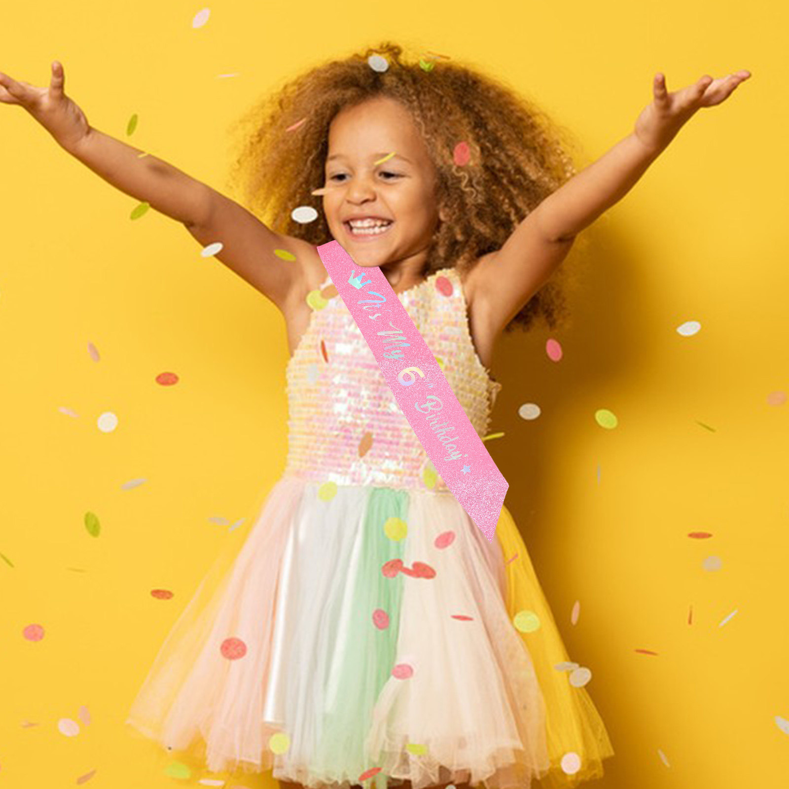 Roze glitter verjaardagssjerp, - Birthday Sash Glitter recensie en prijs
