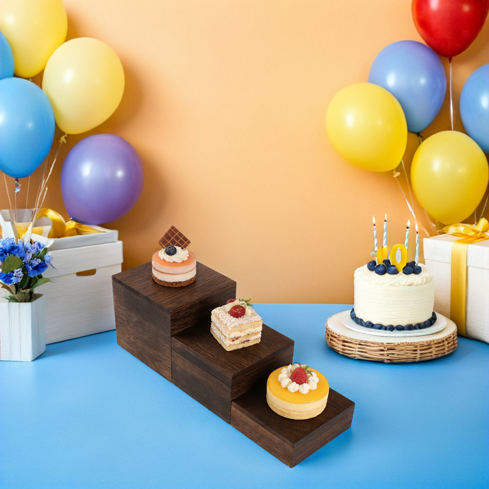 3 stuks houten taartstandaards - Cupcake Stand Tier recensie en prijs