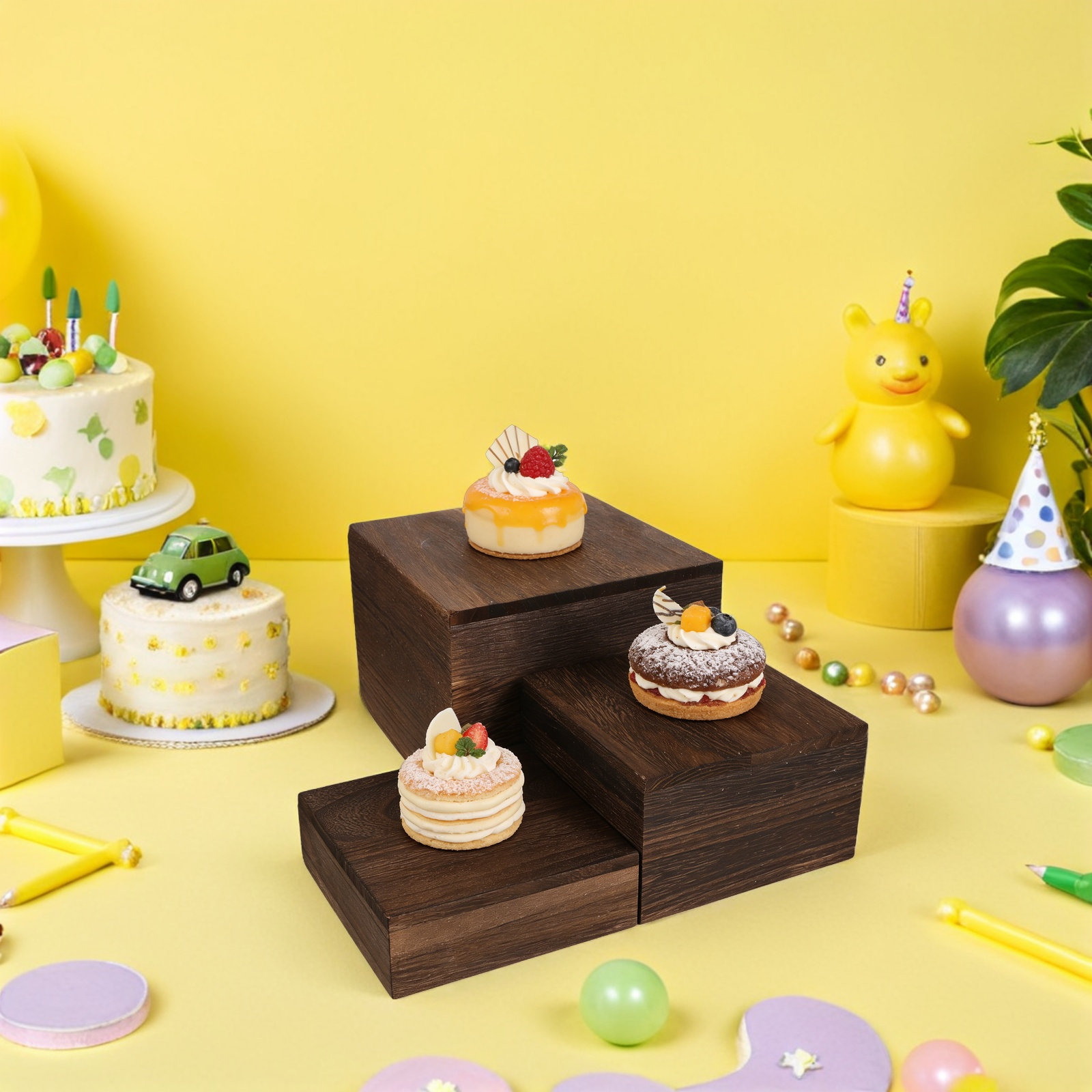 3 stuks houten taartstandaards - Cupcake Stand Tier recensie en prijs