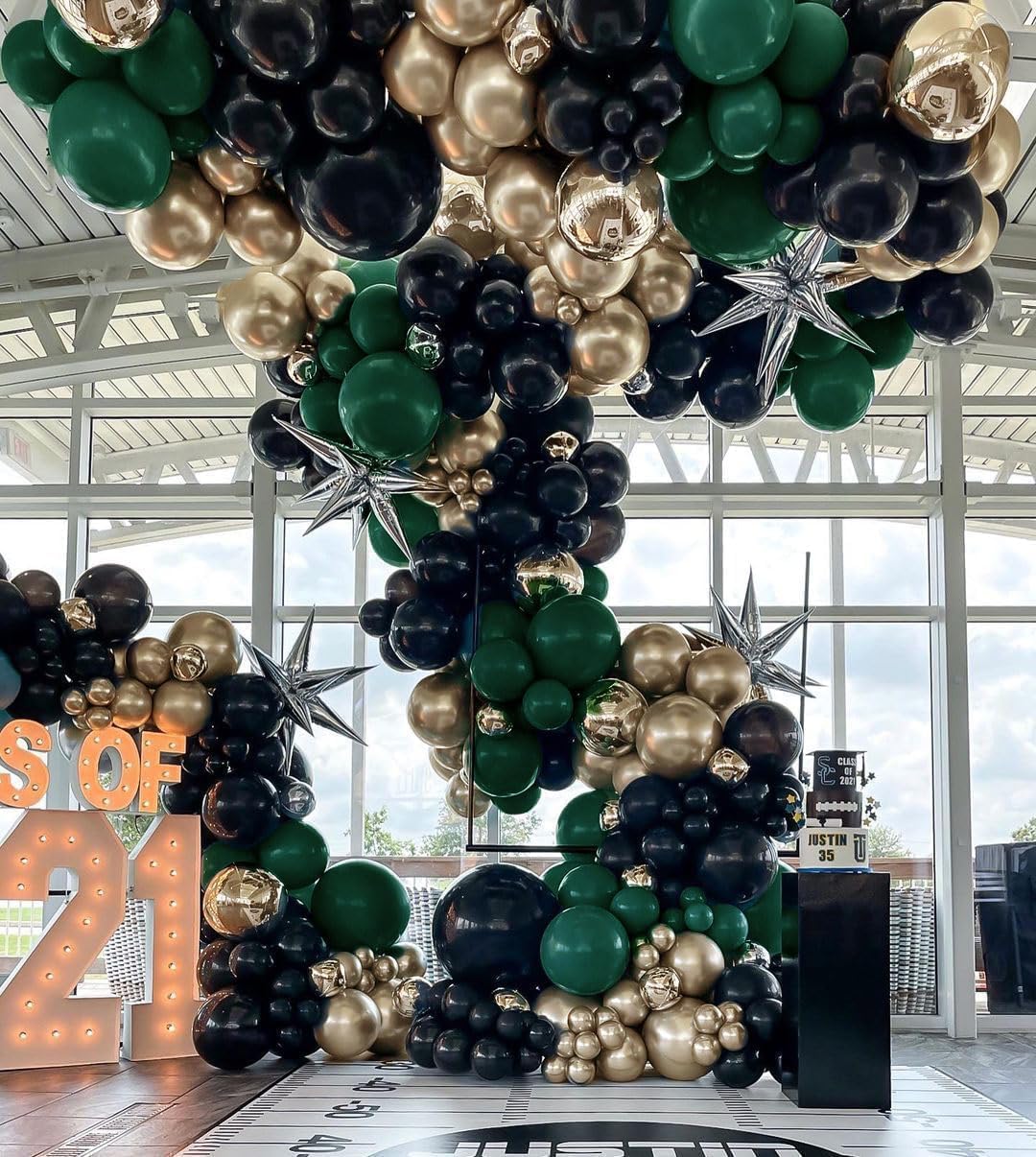 Zwarte, groene en gouden ballo - Balloon Arch Kit recensie en prijs